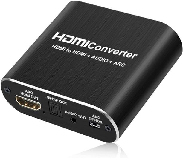 microware HDMI Audio Extractor 4K, HDMI to HDMI + 3.5mm AUX Stereo Audio Out + Optical Toslink SPDIF Adapter, HDMI Audio Splitter Converter Support 4K