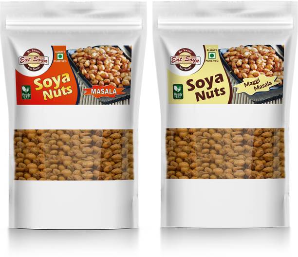 Eat Soya SOYA NUTS MAGGI MASALA AND MASALA 200g (PACK OF 2,400g)