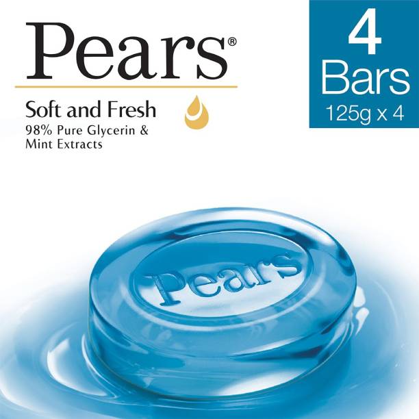 Pears Soft and Fresh Soap Bar -Glycerin and Mint Body Soaps