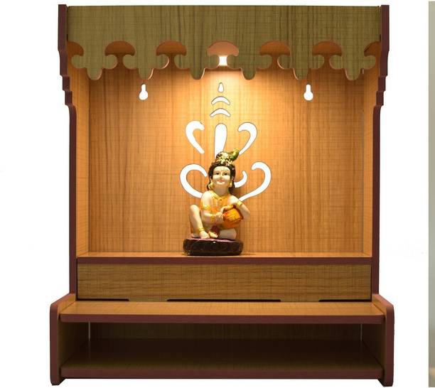 YIXT Wooden Big Temple|Temple for home decor|Puja Mandir|Solid Wood Home Temple| Engineered Wood Home Temple