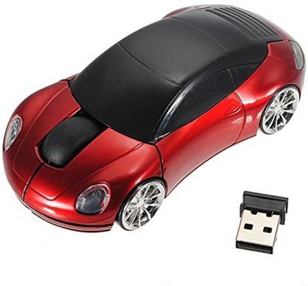 microware 2.4G Wireless Mouse 3D Car Shape Wireless Optical Mouse USB Receiver for Laptop PC Ambidextrous Optical Gaming Mouse With Bluetooth