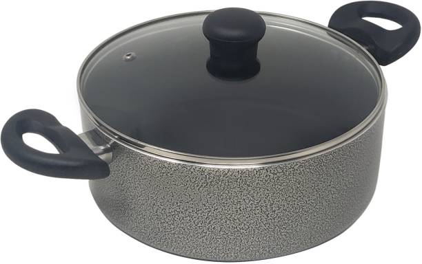 Kreme DELUXE 3mm Nonstick Induction Bottom Cook and Serve Biriyani Casserole/ Pot 235mm Pot 23.5 cm diameter 3.5 L capacity with Lid
