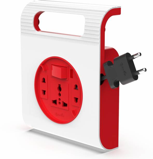 Fybros Square 2 Pin Extension Flex Box 5 Meter Power Cable with Indicator 3 Socket Extension Boards