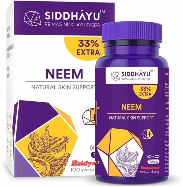 Siddhayu Neem Tablet | Skin Care | Blood Purifier | 60 + 20 Tablets