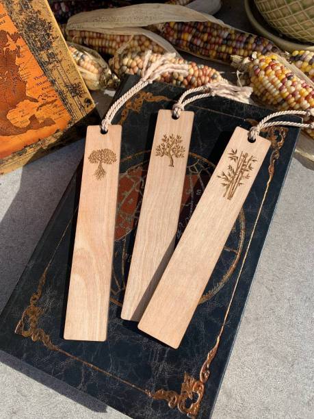 style works Short Trees Wooden Bookmark