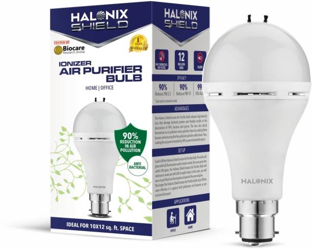 Halonix 9W Round B22 white Pack of 1 Ionizer air purifier led bulb