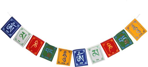 Prokriti Ladhak Tibetian Budhist Flag and Bike Flag Rectangle Car Window Flag