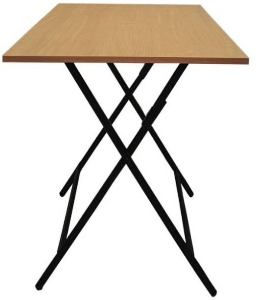 spacepanda Joyce 3 x 2 Ft Multi-Purpose Folding Engineered Wood Table Top with Metal Frame Base for Computer, Banquet, Office, Home Engineered Wood Study Table