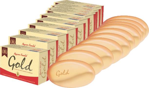 MYSORE SANDAL Gold soap 125gm Each Pack Of 10
