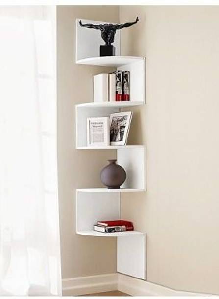 Umar Enterprises Wall shelf Zig zeg shelves corner rack shelf MDF Living room & Bedroom MDF (Medium Density Fiber) Wall Shelf