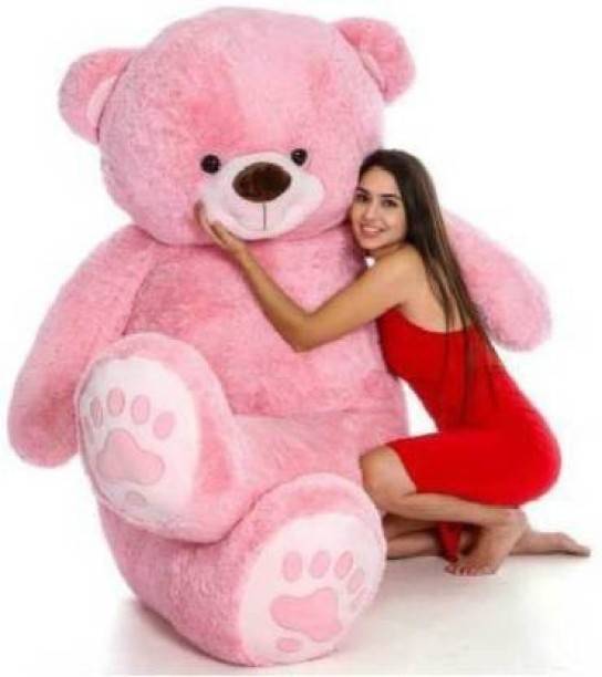 vtb retail stuffed toys 4 feet pink teddy bear / high quality / love teddy For girls valentine & Anniversary gift / cute and soft teddy bear -122 cm (Pink)  - 122 cm