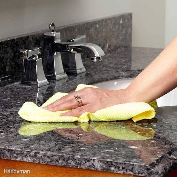 PITRADEV Highly Absorbent Cleaning Cloth for House, Kitchen, Car, Window, Mirrors and Furniture - (40 X 40 cm) Wet and Dry Microfiber Cleaning Cloth (6 Units)Yellow Napkins (6 Sheets) Plain Cloth Napkins