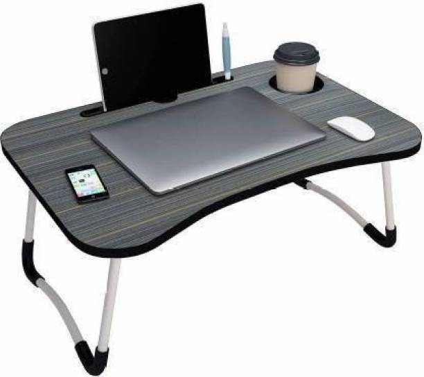 PRAFULLAFASHION Smart Multi-Purpose with Dock Stand and Coffee Cup Holder Wood Portable Laptop Table
