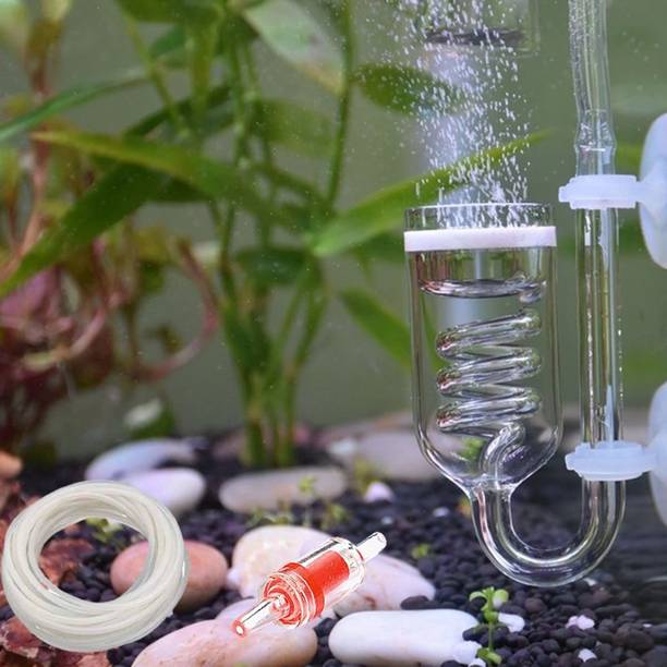 Nasmodo Fish tank co2 diffuser, Bubble CO2 Atomizer suction cup for Aquarium, check valve 5m tube(15-50 gallons) Aquarium Tool
