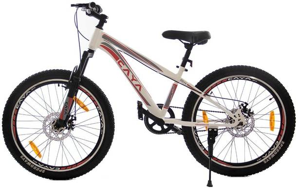 CAYA Fueled 24" Cashmere Silver Dual Disc, Double Wall Alloy Rims, Front Shocker 24 T BMX Cycle