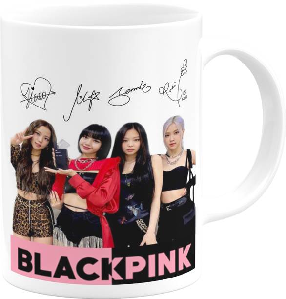 Printwala Blackpink mug Blackpink Signature mug Black Pink Cup Gift for Girls (d) Ceramic Coffee Mug