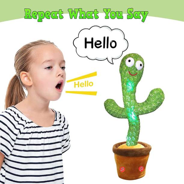 Haulsale Dancing Talking Cactus Plush Toy, Wriggle, Singing, Repeats What You Say-374