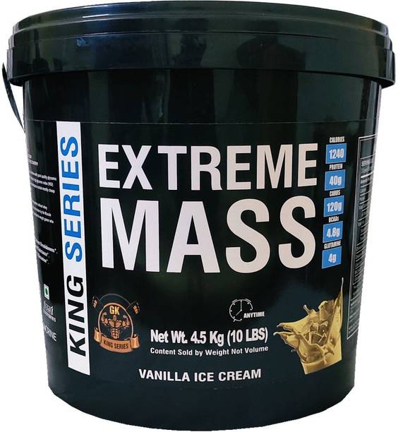 Gk King Series Extreme Mass Gainer for Bulk Gain (10Lbs 4.5kg Vanilla) Weight Gainers/Mass Gainers