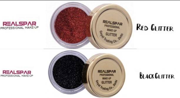 REALSPAR RED AND BLACK GLITTER PACK OF 2