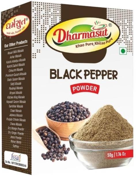 Dharmasut 100% Pure and Natural Black Pepper Powder | Kali Mirch 50g
