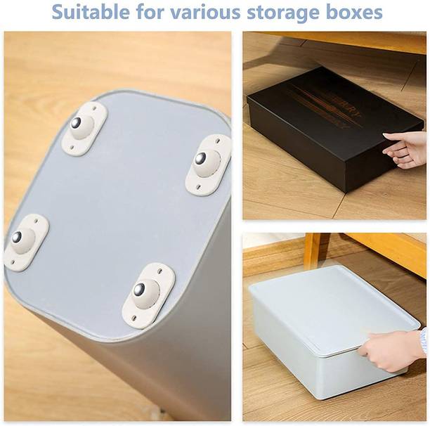 SEASPIRIT 4 Pc Self Adhesive Mini Swivel Casters Wheels,Universal Wheels Swivel Furniture Caster