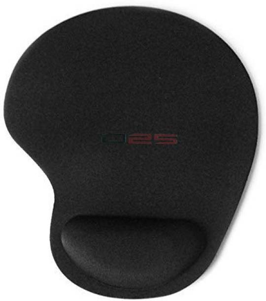D25 Mouse Pad,Ergonomically Designed Non-Slip Skid Resistant Anti-Skid Mouse Pad with Gel Wrist Rest Comfort Support Gaming Mousepad Black Mousepad