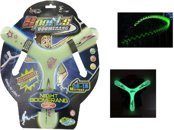 CrazyBuy Boomerang Glow In Dark | Flying Toy Left Handed Non-returning Boomerang