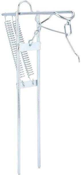 Hunting Hobby Fishing Rod Holder With Spring Silver Fishing Rod