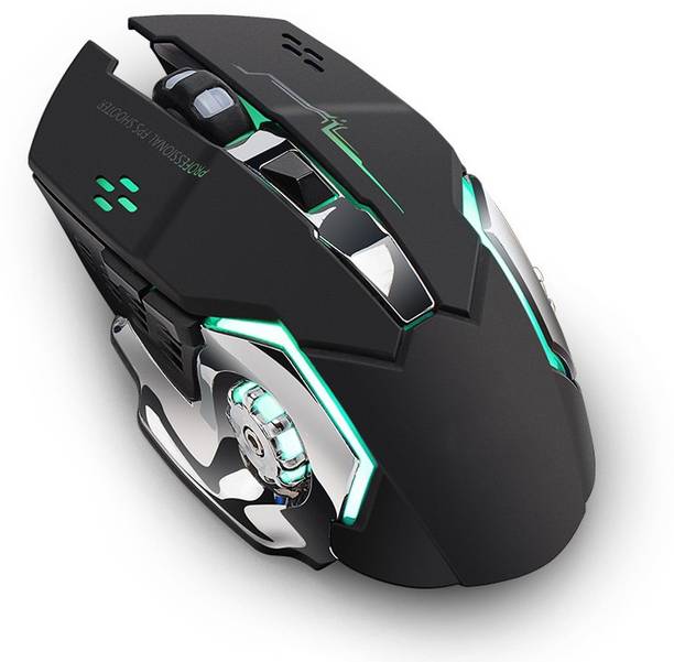 microware X8 Wireless Gaming Mouse Rechargeable Silent LED Backlit USB Optical Ergonomic Gaming Mouse LOL Mice Surfing Gamer Mouse For PC Wireless Optical  Gaming Mouse  with Bluetooth