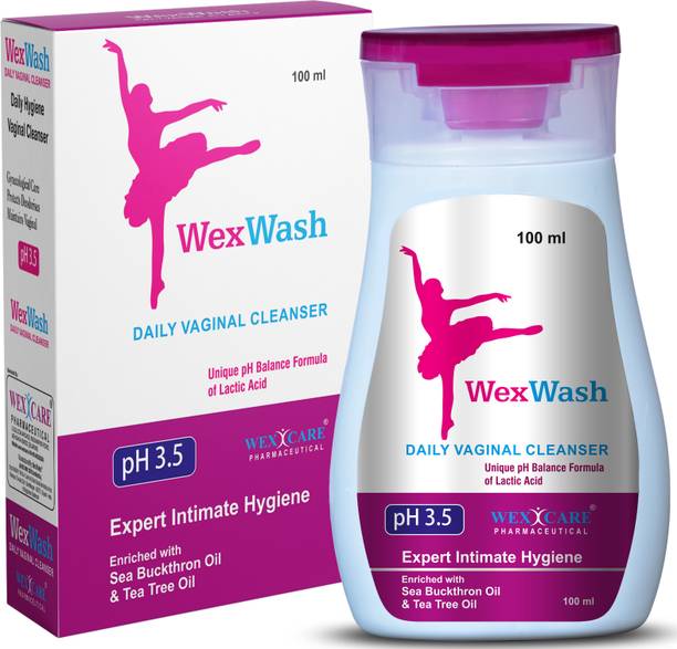 wexcare Daily Intimate Wash For Women With Tea Tree Oil, Liquid Wash Prevents Dryness, Itchiness And Irritation, Balances PH, Paraben Free, 100 ml Intimate Wash