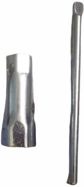 D'Mega Mart Two Stroke Bike Plug Spanner Special For RX 100 Rx 135 Tool Box Size Double Sided Pipe Wrench