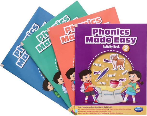 Navneet Phonics Made Easy Activity Books combo pack of Kids  - Pack of 4 Books