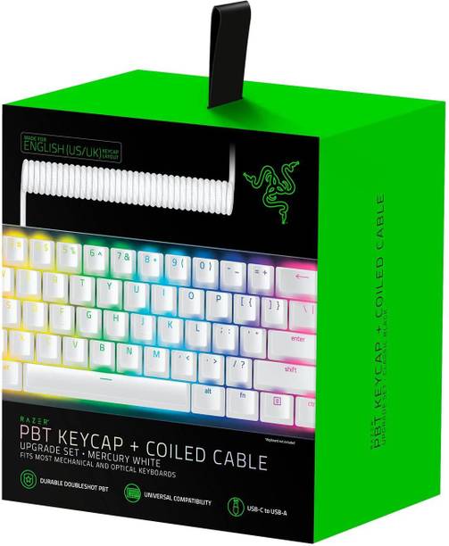 Razer PBT Keycap + Coiled Cable Upgrade Set RC21-01490800-R3M1 Desktop Keyboard Replacement Key