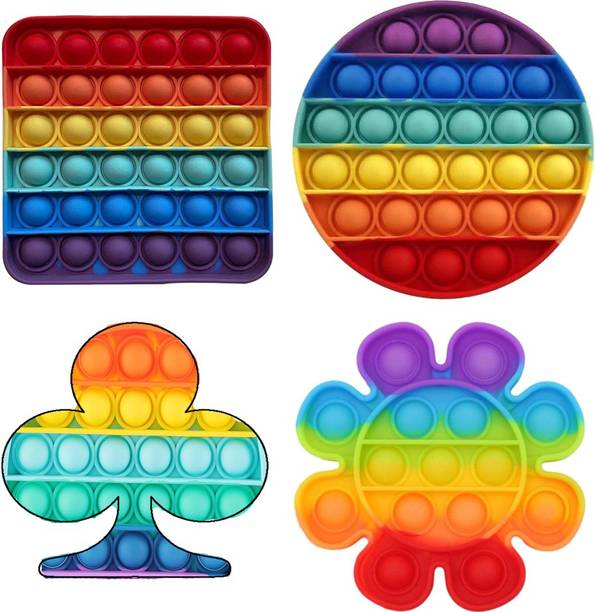 AncientKart Pop It set of 4 (square flower, circle tree)