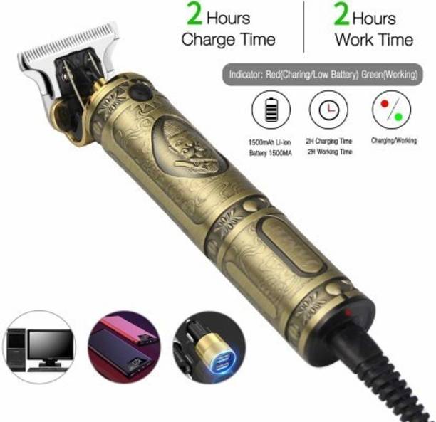 RJFuture Hair Clippers for Men,Electric Pro Li Outliner Grooming Zero Gapped Baldheaded Hair Clippers Rechargeable Cordless Close Cutting T-Blade Trimmer Trimmer 90 min Runtime 4 Length Settings