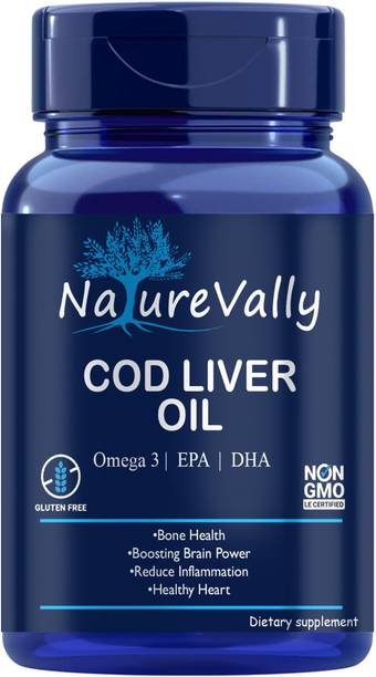 NatureVally Nutrition Premium Cod Liver Oil Capsules, Premium