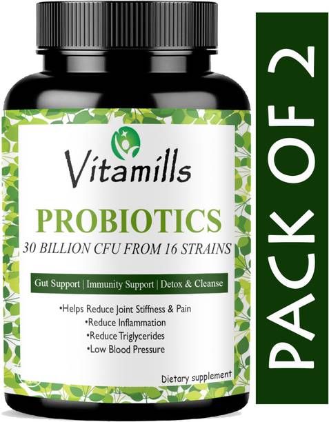 Vitamills Probiotic Supplement 30 Billion Cfu with 16 & Prebiotics Capsules(Advanced)