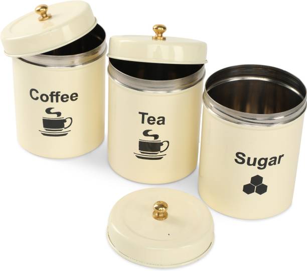 Anantam homes Steel Tea Coffee & Sugar Container - 850...