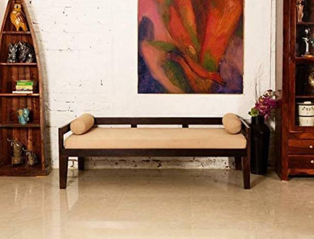 Taskwood Furniture Premium Quality Sheesham Solid Wood Diwan For Living Room | Finish - Walnut Finish Solid Wood Diwan