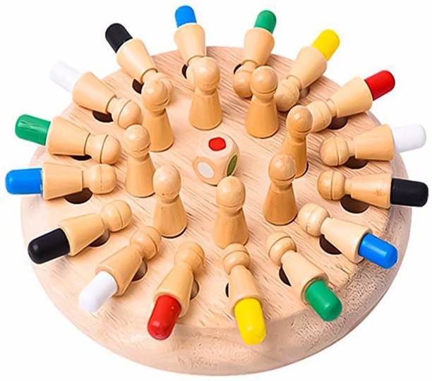 Univocean Wooden Memory Chess Game for Kids