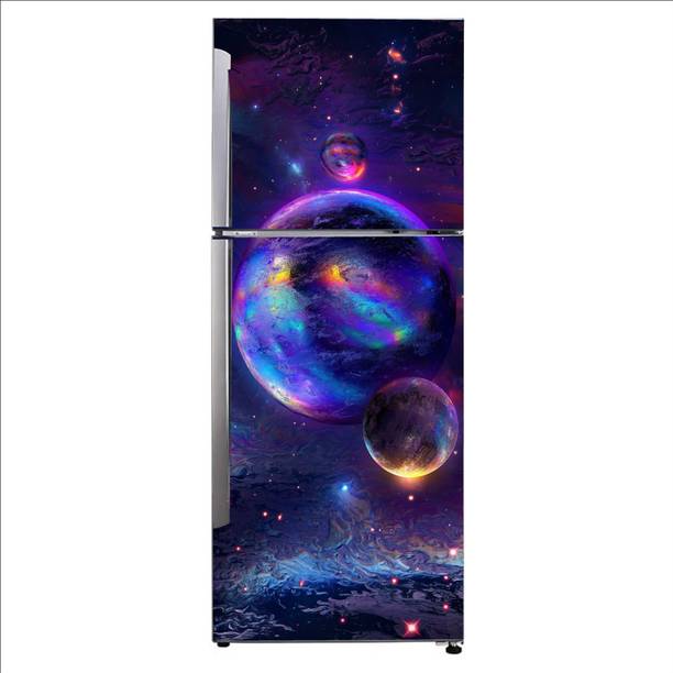 Decor studio 60 cm Decorative univers earth atosphere light blue Exta Large Sticker For Fridge Décor Self Adhesive Sticker