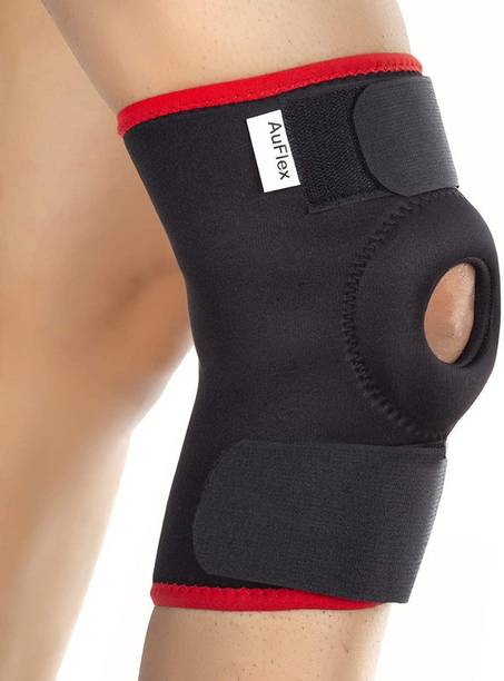 AuFlex Knee Support for Knee Pain Gym Sports Running Women and Men- Red-_Pack of_1 Knee Support