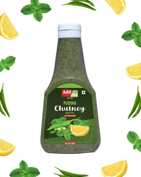 Add me Pudina Chutney 390 Gm Classic Indian Pani Puri Bhelpuri Chatni Green Chutney Mint Sauce Chutney Paste