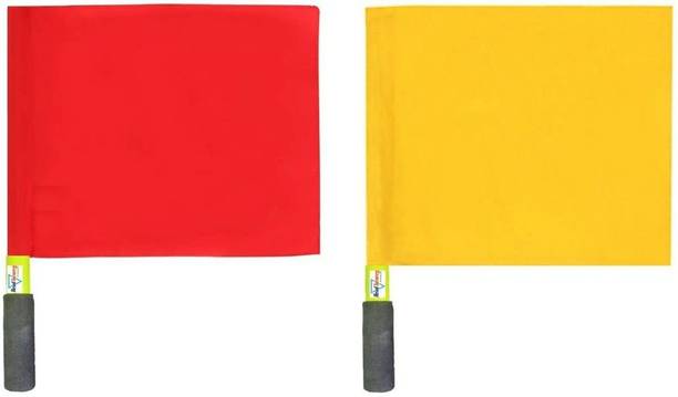 HeadTurners Lineman's Referee 2 Flag for Football, Hockey and Soccer (Pack of 2) Football Foul Card
