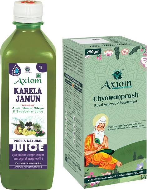 AXIOM Ayurvedic Chyawanprash 250ml + Karela Jamun Swaras 1000ml(Combo of 2)