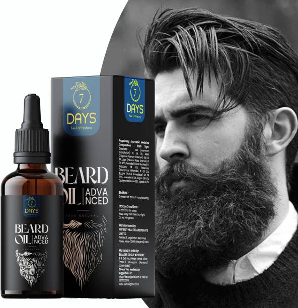 7 Days Beard Oil For Beard Hair Growth and Moustache for Men Hair Oil