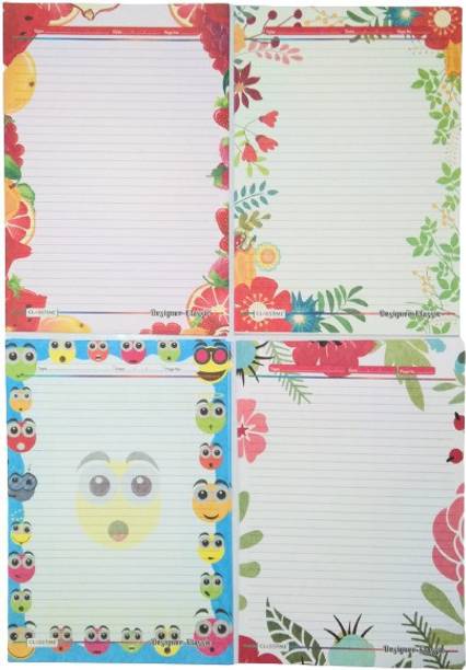 ROYALSHOP A4 -100 DESIGNER SHEETS ONE SIDE RULED A4 100 gsm A4 paper