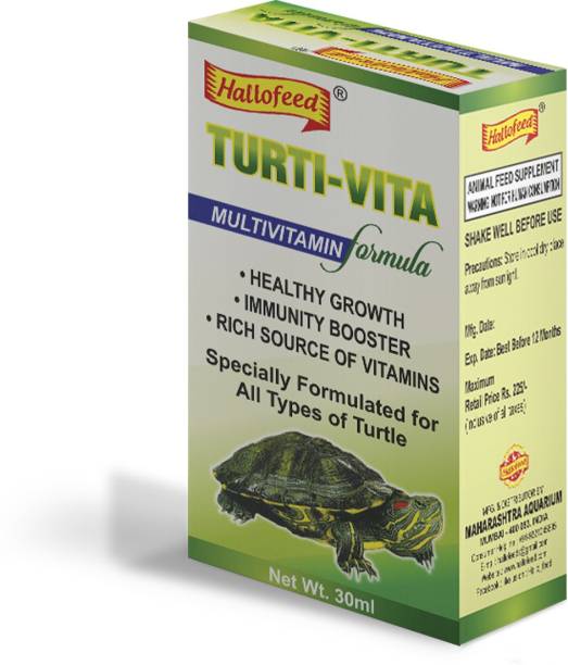 Hallofeed Turti-vita multivitamin formula for all kinds of turtles Pet Health Supplements