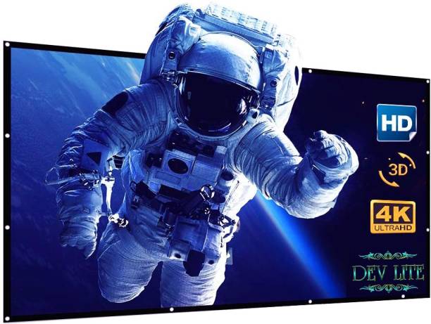 Dev Lite Premium 150" Inch Projector Screen (Foldable) 10 x 8 Feet 4:3 Ratio 3D UHD Supported Design 116 Projector Screen (Width 305 cm x 244 cm Height Projector Screen (Width 305 cm x 244 cm Height)