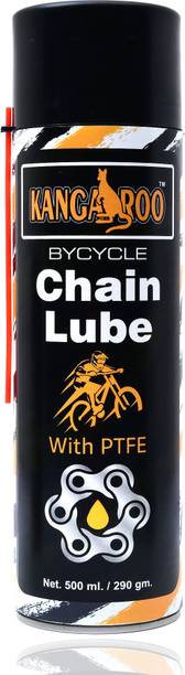 KANGAROO Bicycle Chain Lubricant Spray 500 ML ( Each ) All Weather Bicycle Chain Lube With PTFE Protection, Wet Finish, Dusty and Rainy Conditions Chain Oil